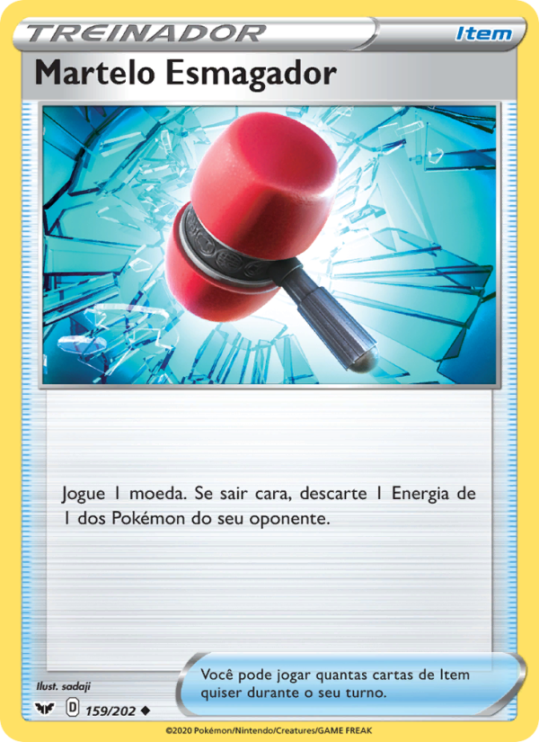 Martelo Esmagador 159 — Espada e Escudo (Portuguese Pokémon TCG card)