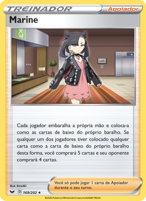 Marine 169 — Espada e Escudo (Portuguese Pokémon TCG card)