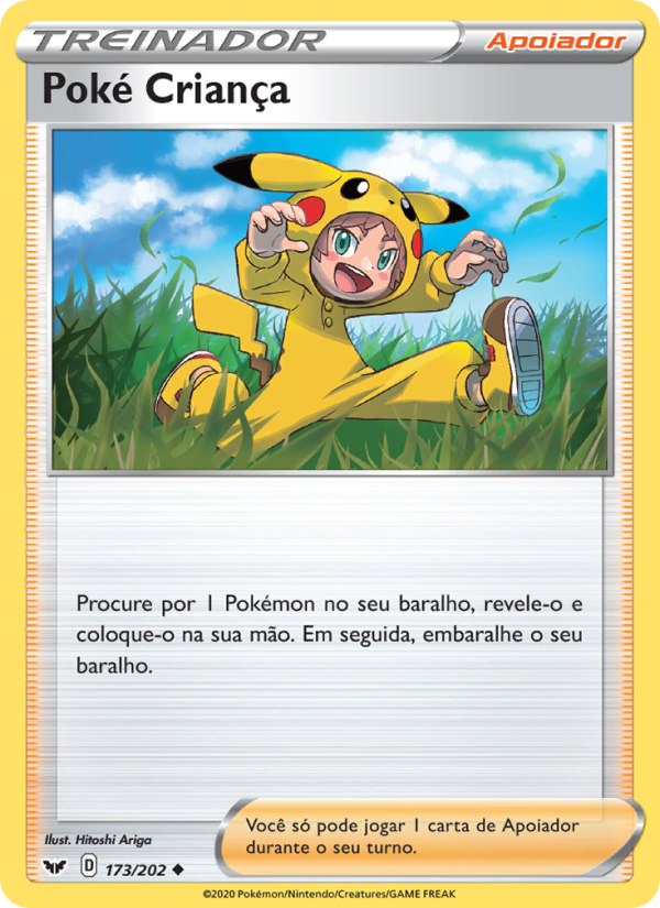 Poké Criança 173 — Espada e Escudo (Portuguese Pokémon TCG card)