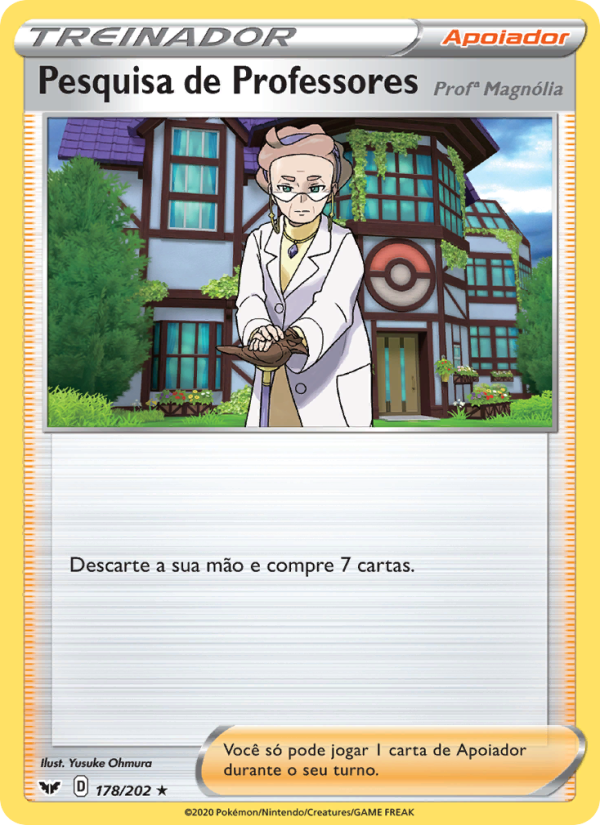 Pesquisa de Professores 178 — Espada e Escudo (Portuguese Pokémon TCG card)