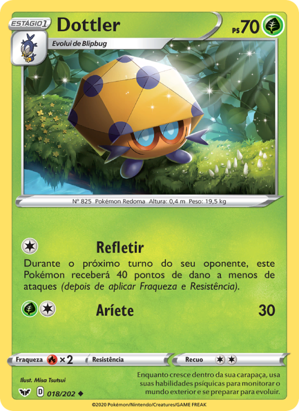 Dottler 18 — Espada e Escudo (Portuguese Pokémon TCG card)