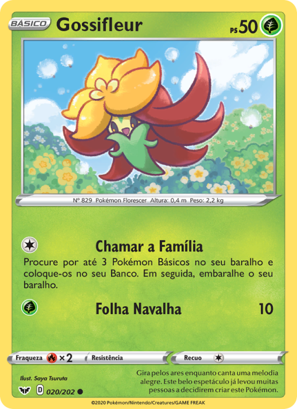 Gossifleur 20 — Espada e Escudo (Portuguese Pokémon TCG card)