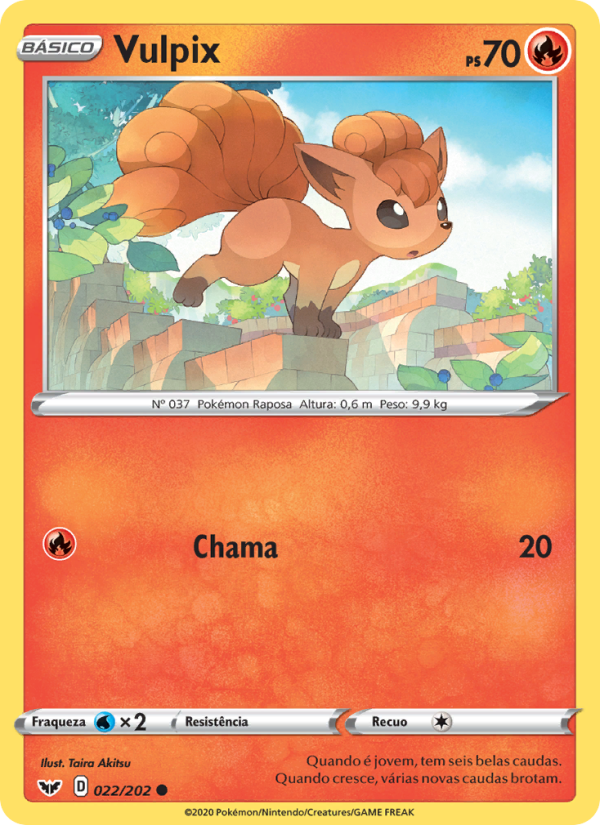 Vulpix 22 — Espada e Escudo (Portuguese Pokémon TCG card)