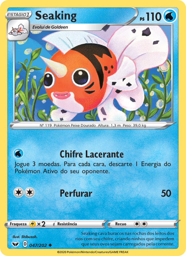 Seaking 47 — Espada e Escudo (Portuguese Pokémon TCG card)