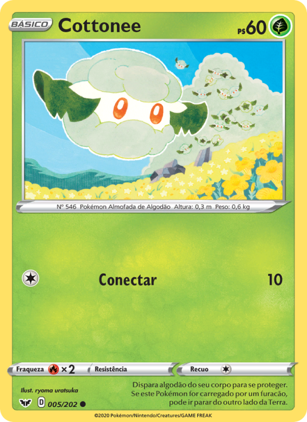 Cottonee 5 — Espada e Escudo (Portuguese Pokémon TCG card)