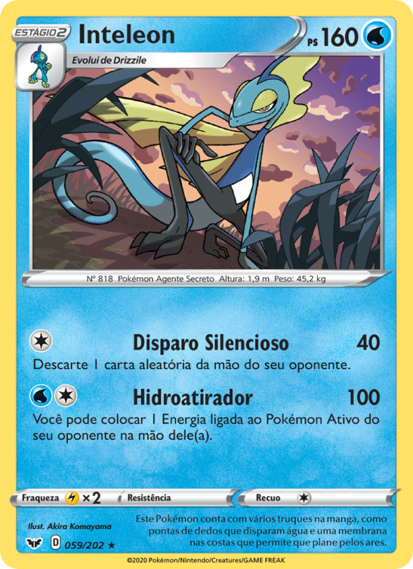 Inteleon 59 — Sword & Shield (Portuguese Pokémon TCG card)