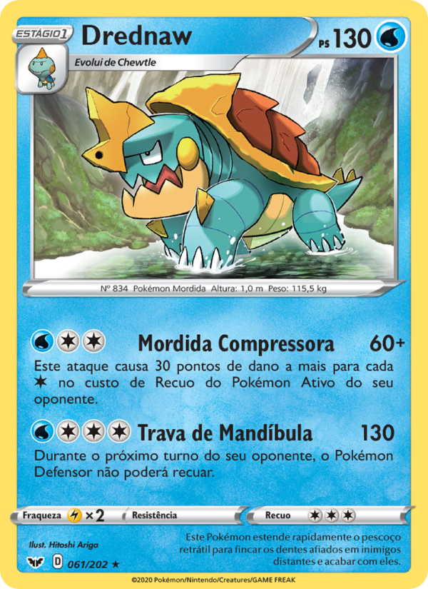 Drednaw 61 — Sword & Shield (Portuguese Pokémon TCG card)