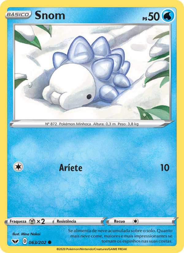 Snom 63 — Espada e Escudo (Portuguese Pokémon TCG card)