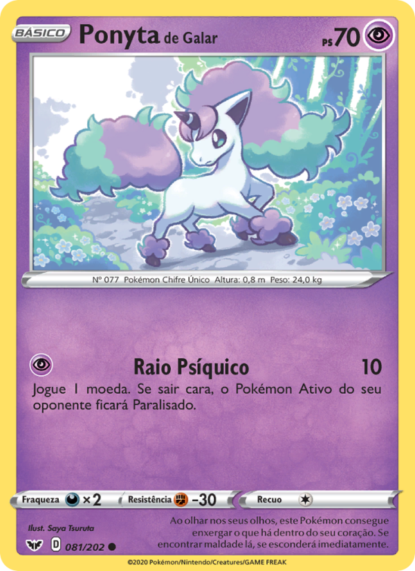 Ponyta de Galar 81 — Espada e Escudo (Portuguese Pokémon TCG card)