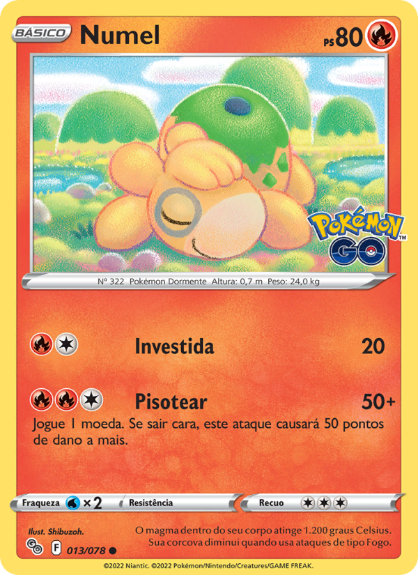Numel 013 — Pokémon GO (Portuguese Pokémon TCG card)