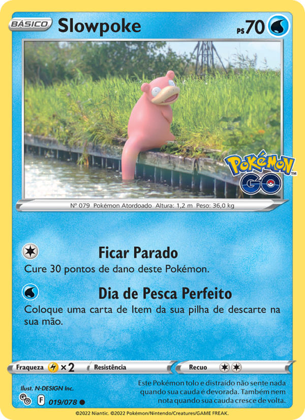 Slowpoke 019 — Pokémon GO (Portuguese Pokémon TCG card)