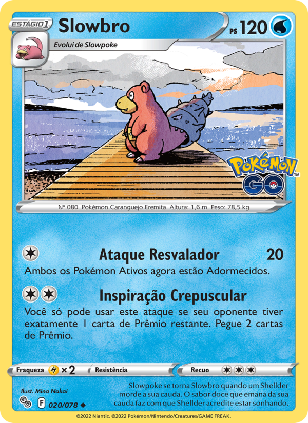 Slowbro 020 — Pokémon GO (Portuguese Pokémon TCG card)