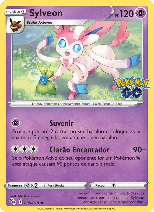 Sylveon 035 — Pokémon GO (Portuguese Pokémon TCG card)