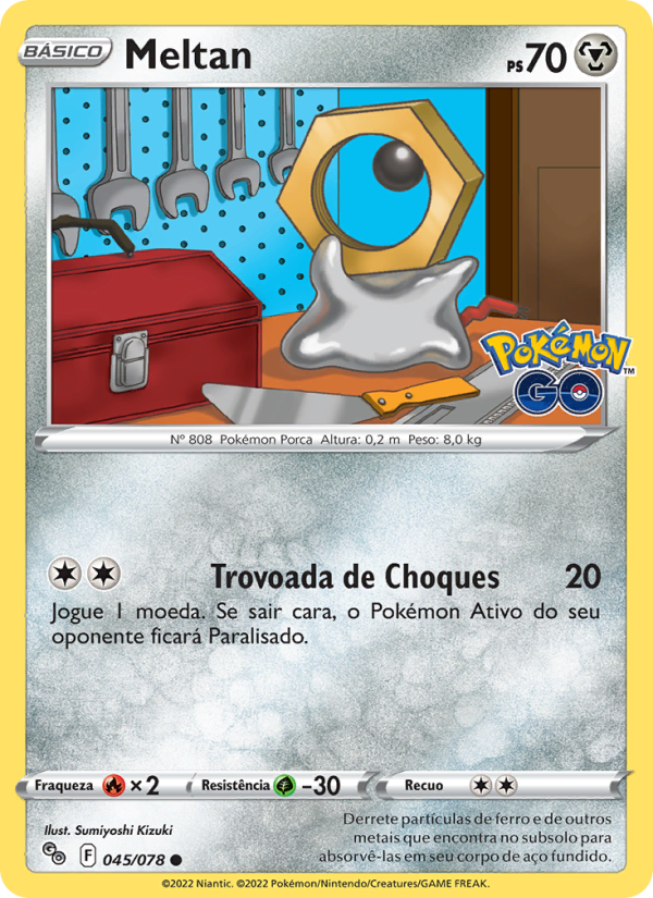 Meltan 045 — Pokémon GO (Portuguese Pokémon TCG card)