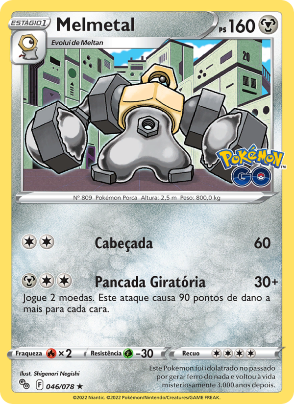 Melmetal 046 — Pokémon GO (Portuguese Pokémon TCG card)