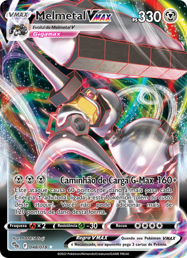 Melmetal VMAX 048 — Pokémon GO (Portuguese Pokémon TCG card)