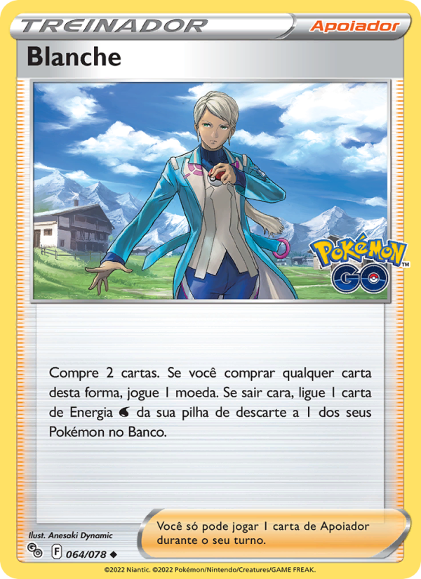 Blanche 064 — Pokémon GO (Portuguese Pokémon TCG card)
