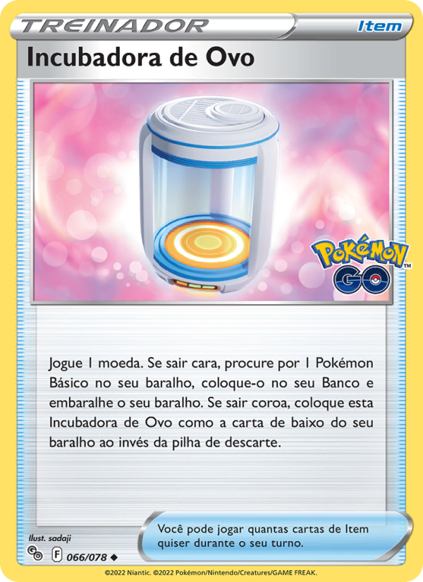 Incubadora de Ovo 066 — Pokémon GO (Portuguese Pokémon TCG card)