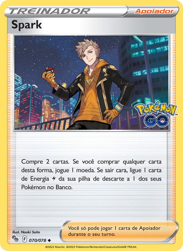 Spark 070 — Pokémon GO (Portuguese Pokémon TCG card)