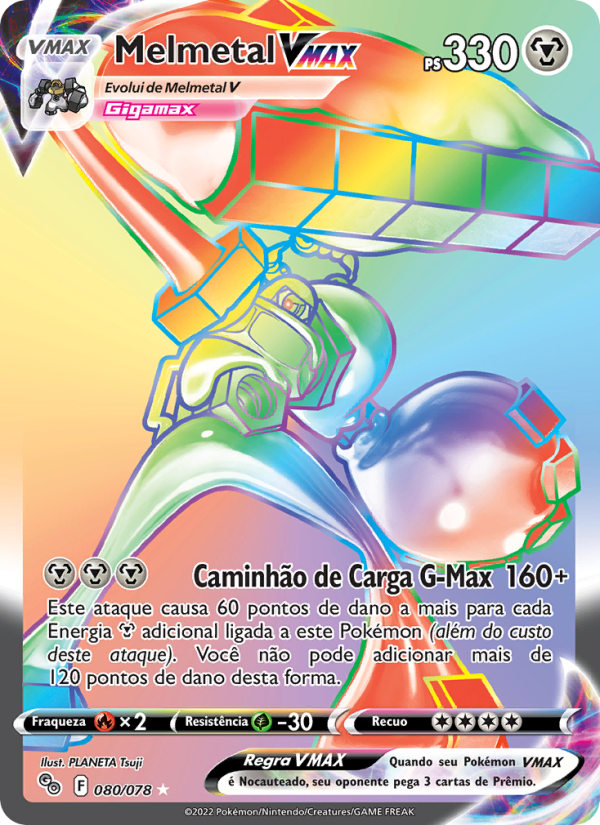 Melmetal VMAX 080 — Pokémon GO (Portuguese Pokémon TCG card)