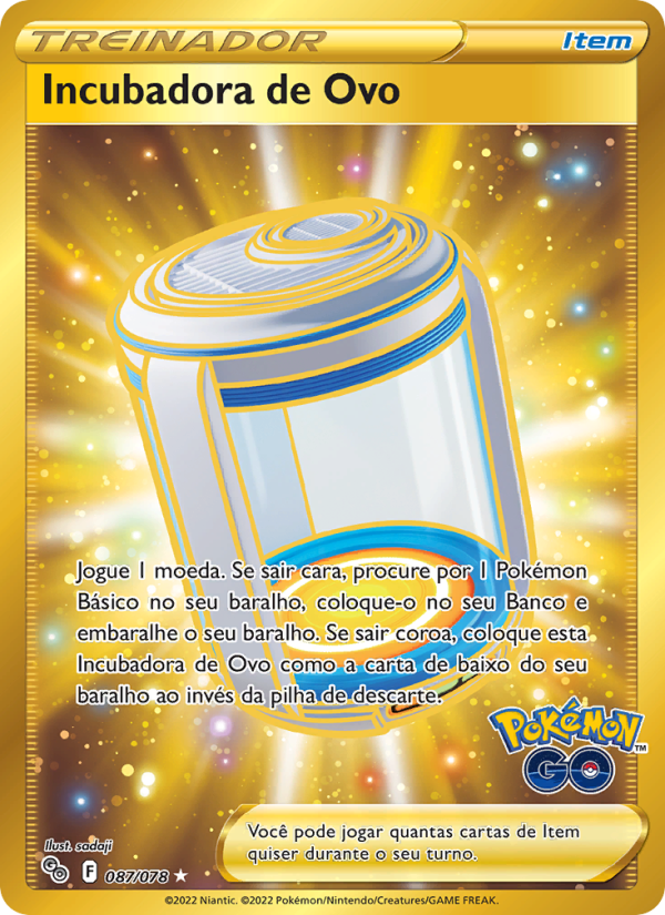 Incubadora de Ovo 087 — Pokémon GO (Portuguese Pokémon TCG card)