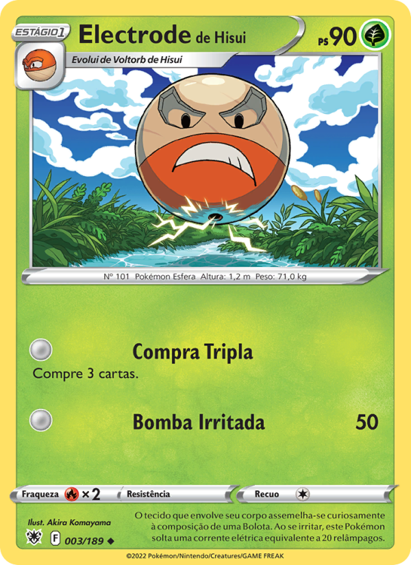 Electrode de Hisui 003 — Estrelas Radiantes (Portuguese Pokémon TCG card)