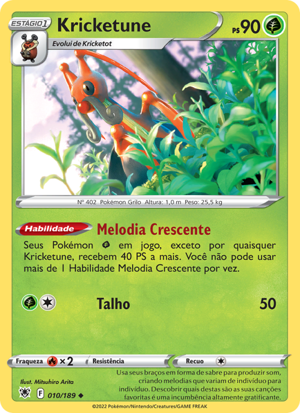 Kricketune 010 — Estrelas Radiantes (Portuguese Pokémon TCG card)