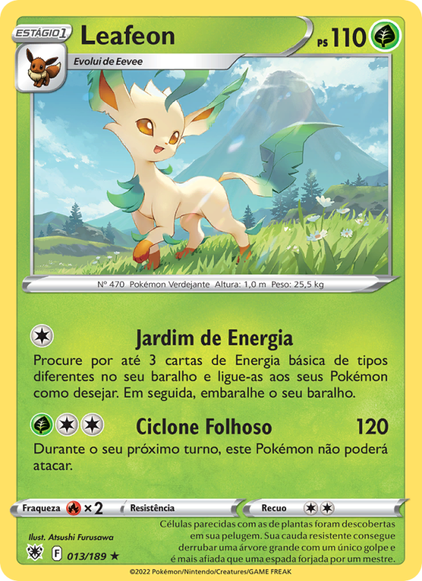 Leafeon 013 — Estrelas Radiantes (Portuguese Pokémon TCG card)