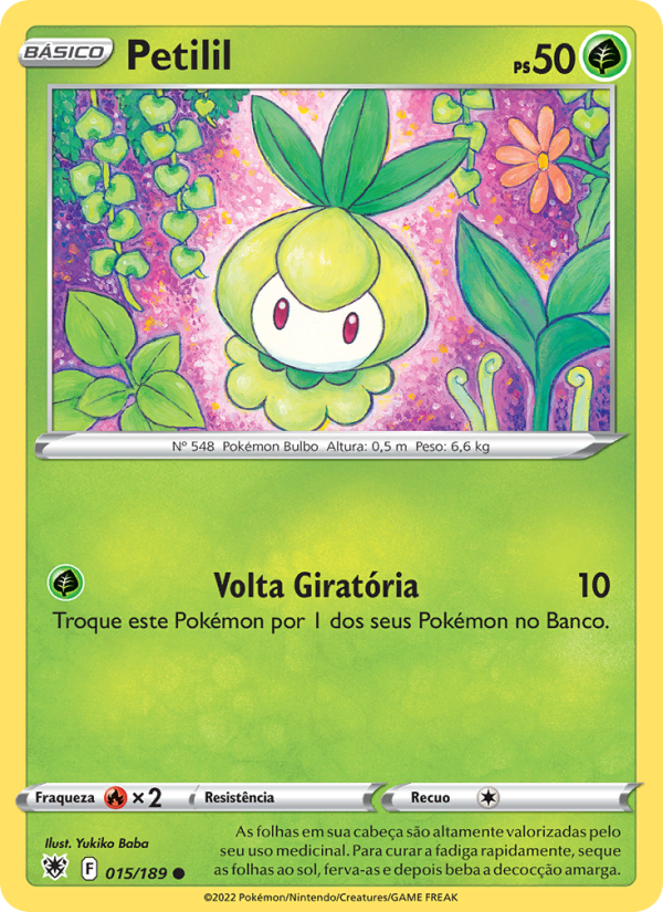 Petilil 015 — Estrelas Radiantes (Portuguese Pokémon TCG card)