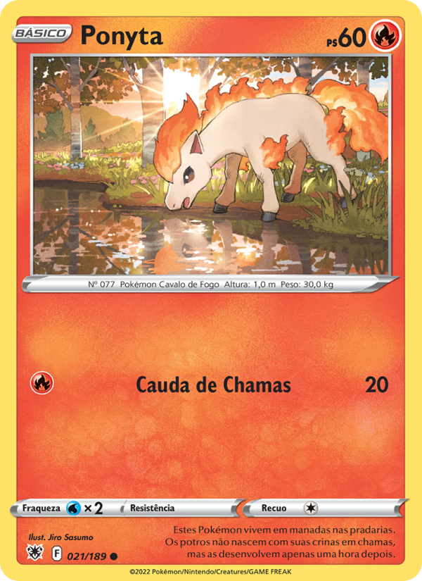 Ponyta 021 — Estrelas Radiantes (Portuguese Pokémon TCG card)