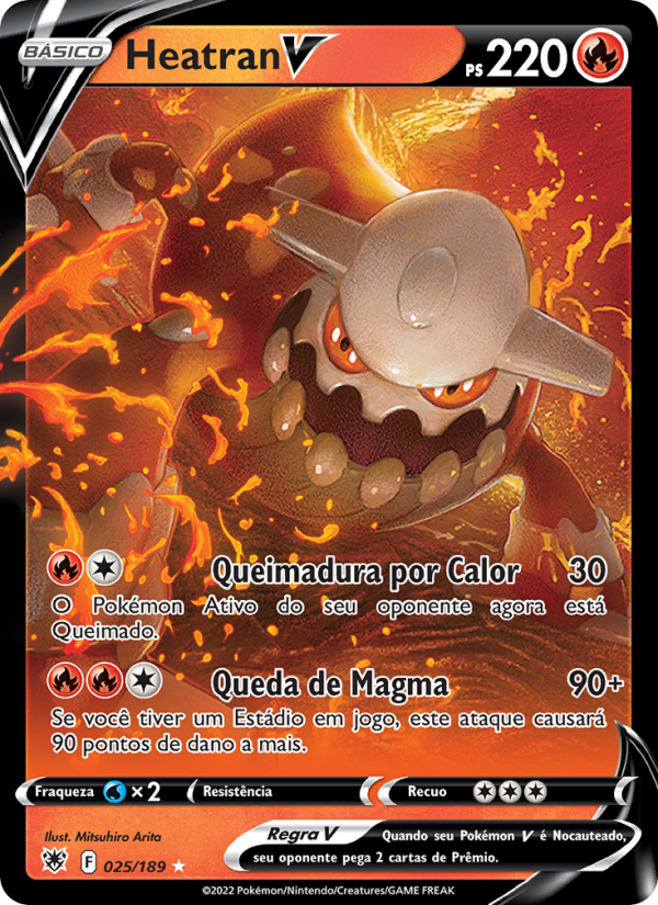 Heatran V 025 — Estrelas Radiantes (Portuguese Pokémon TCG card)