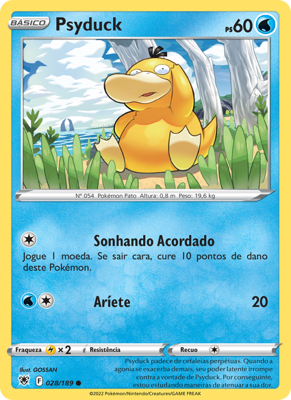 Psyduck 028 — Estrelas Radiantes (Portuguese Pokémon TCG card)