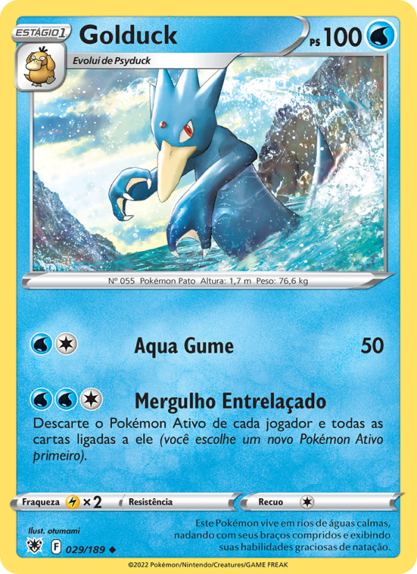 Golduck 029 — Estrelas Radiantes (Portuguese Pokémon TCG card)