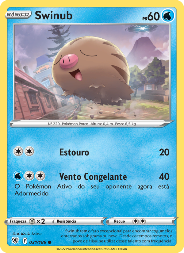 Swinub 031 — Estrelas Radiantes (Portuguese Pokémon TCG card)
