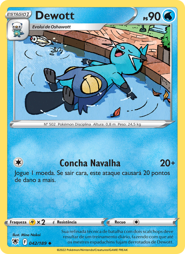 Dewott 042 — Estrelas Radiantes (Portuguese Pokémon TCG card)