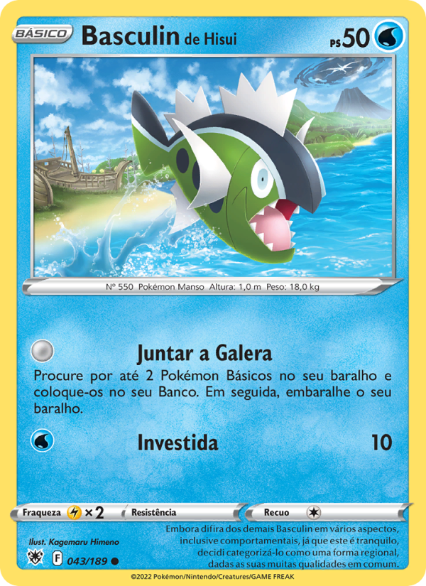 Basculin de Hisui 043 — Estrelas Radiantes (Portuguese Pokémon TCG card)