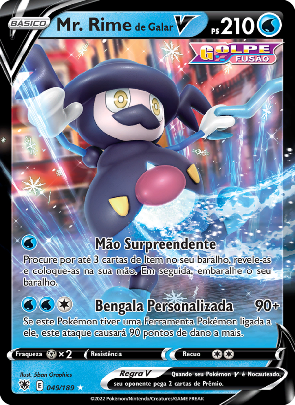 Mr. Rime de Galar V 049 — Estrelas Radiantes (Portuguese Pokémon TCG card)
