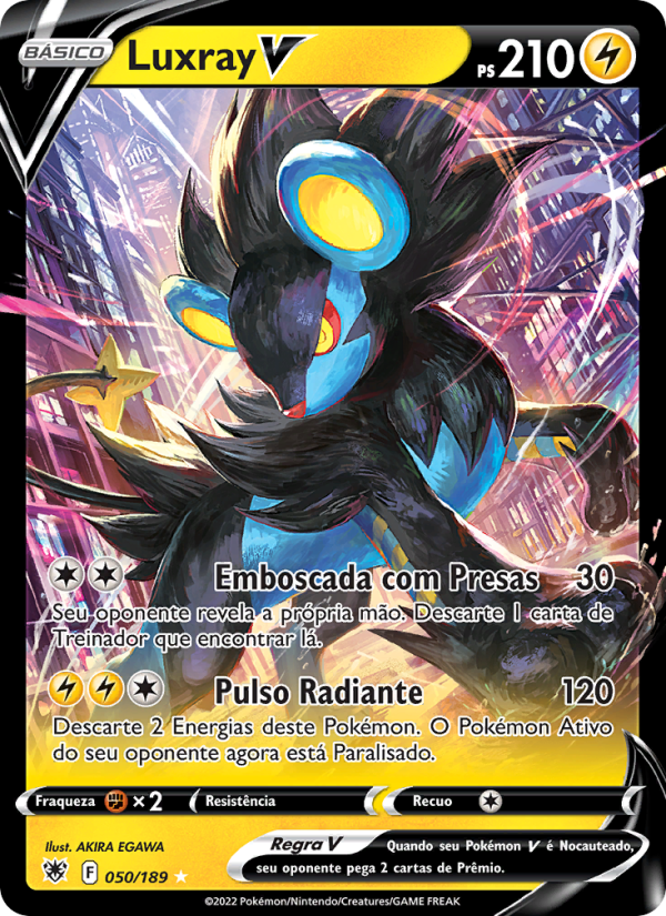 Luxray V 050 — Estrelas Radiantes (Portuguese Pokémon TCG card)