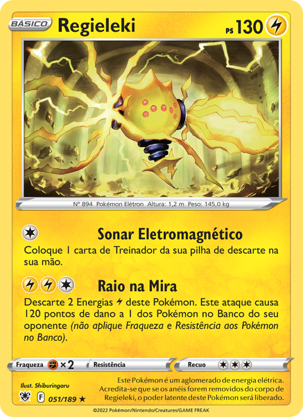 Regieleki 051 — Estrelas Radiantes (Portuguese Pokémon TCG card)