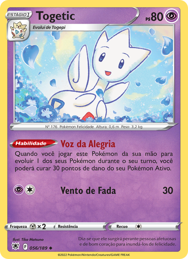Togetic 056 — Estrelas Radiantes (Portuguese Pokémon TCG card)