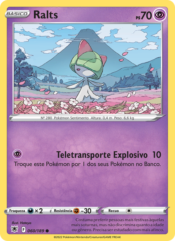 Ralts 060 — Estrelas Radiantes (Portuguese Pokémon TCG card)