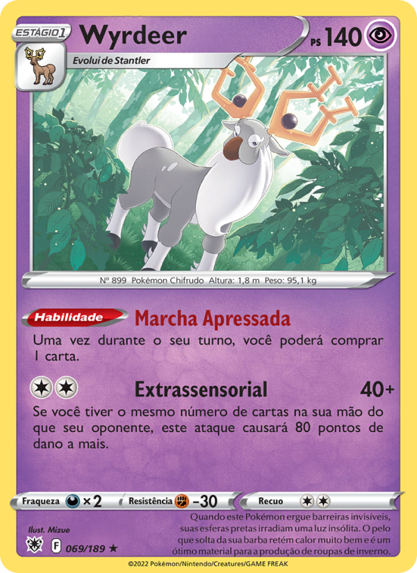 Wyrdeer 069 — Estrelas Radiantes (Portuguese Pokémon TCG card)