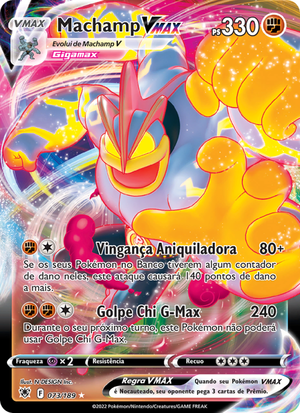 Machamp VMAX 073 — Estrelas Radiantes (Portuguese Pokémon TCG card)
