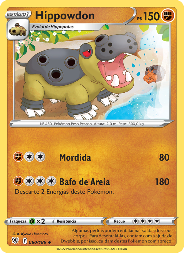 Hippowdon 080 — Estrelas Radiantes (Portuguese Pokémon TCG card)