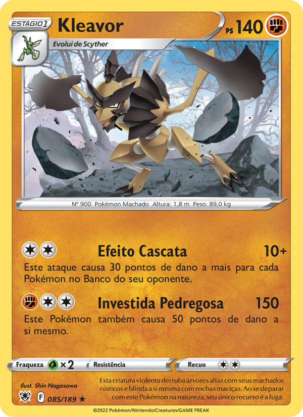 Kleavor 085 — Estrelas Radiantes (Portuguese Pokémon TCG card)