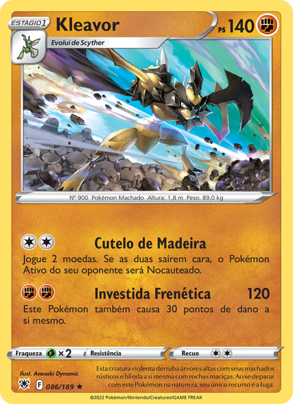 Kleavor 086 — Estrelas Radiantes (Portuguese Pokémon TCG card)