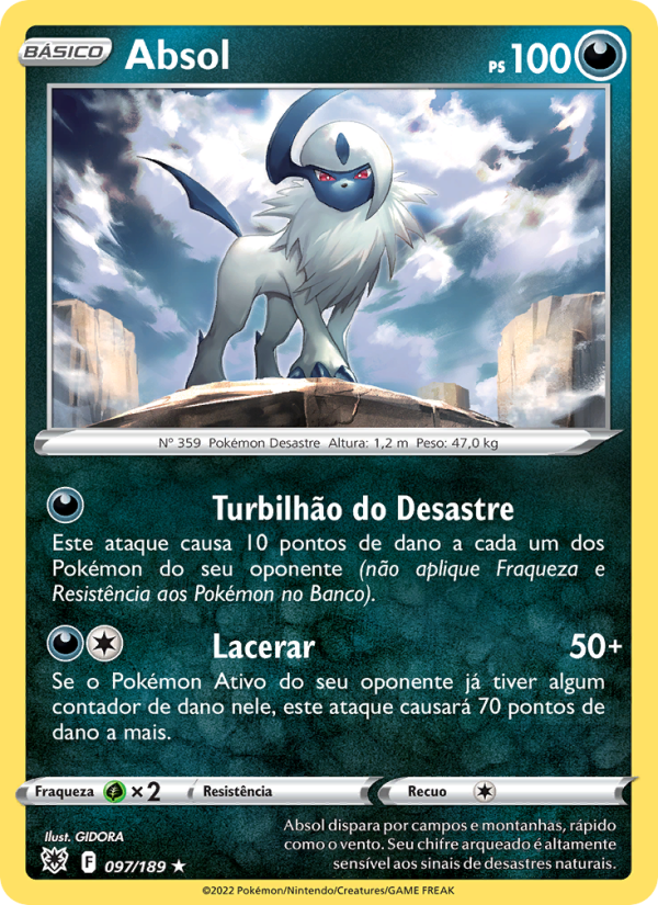 Absol 097 — Estrelas Radiantes (Portuguese Pokémon TCG card)