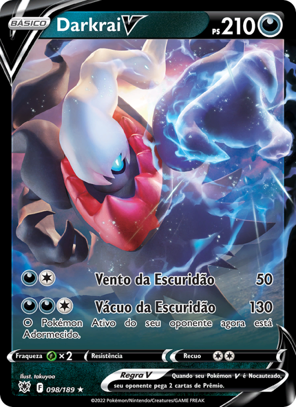 Darkrai V 098 — Estrelas Radiantes (Portuguese Pokémon TCG card)