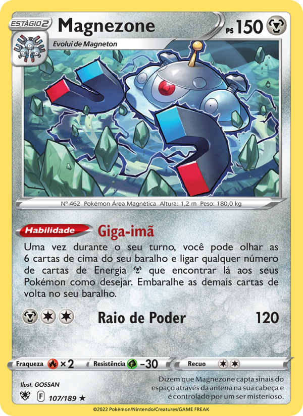 Magnezone 107 — Estrelas Radiantes (Portuguese Pokémon TCG card)