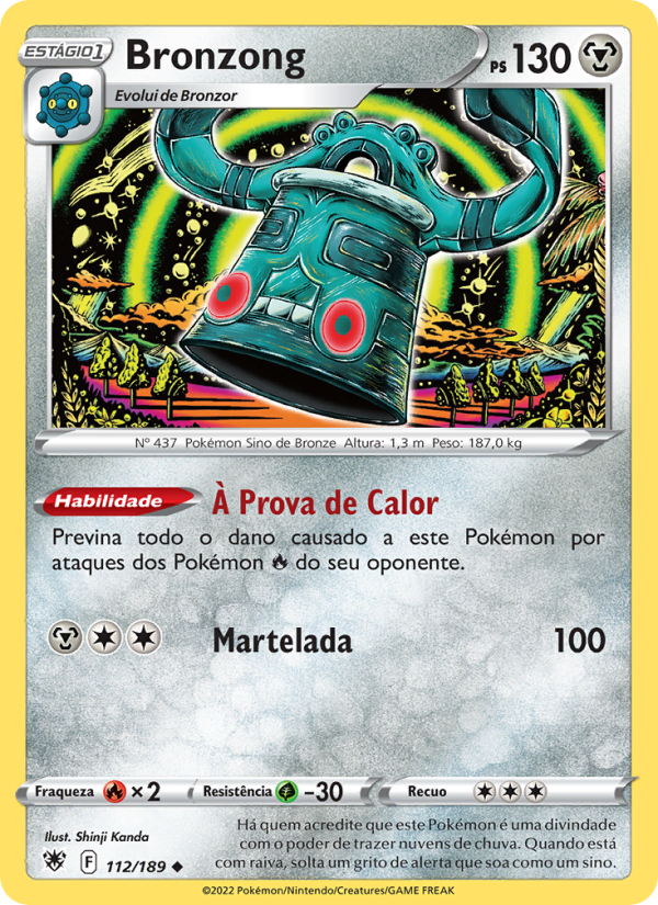 Bronzong 112 — Estrelas Radiantes (Portuguese Pokémon TCG card)